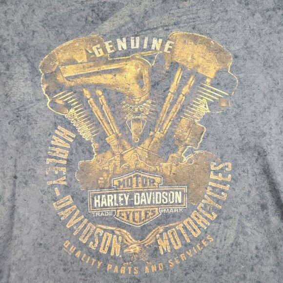 Harley-Davidson Motorcycles Shirt Mens Medium Roadhouse Mt Vernon Illinois Bar - Picture 3 of 9